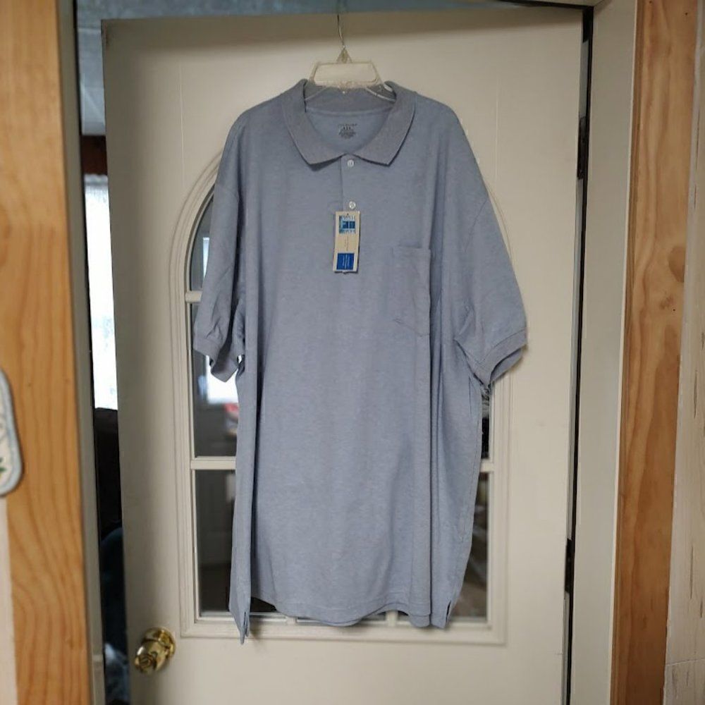New Covington Heather Blue Polo Size Men's 3XL